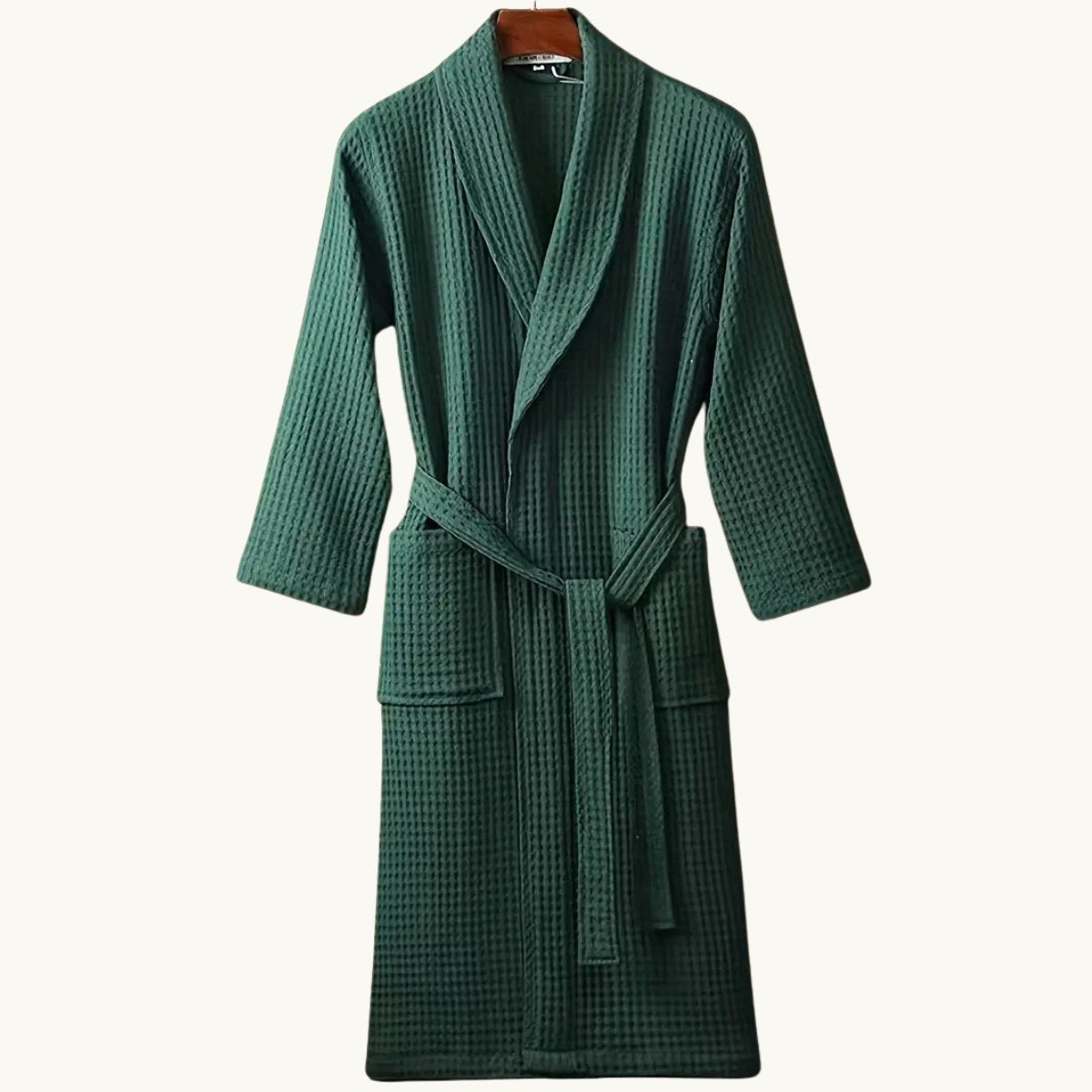 Tyler | Men's Cotton Waffle Lightweight Bathrobe, Spa Robe with Belt | Animated Apparel