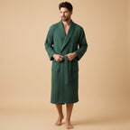 Tyler | Men's Cotton Waffle Lightweight Bathrobe, Spa Robe with Belt | Animated Apparel
