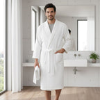 Tyler | Men's Cotton Waffle Lightweight Bathrobe, Spa Robe with Belt | Animated Apparel