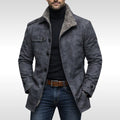 Tyler | Men's Fleece-Lined Coat, Warm Autumn Coat | Animated Apparel | Grey