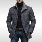 Tyler | Men's Fleece-Lined Coat, Warm Autumn Coat | Animated Apparel | Grey