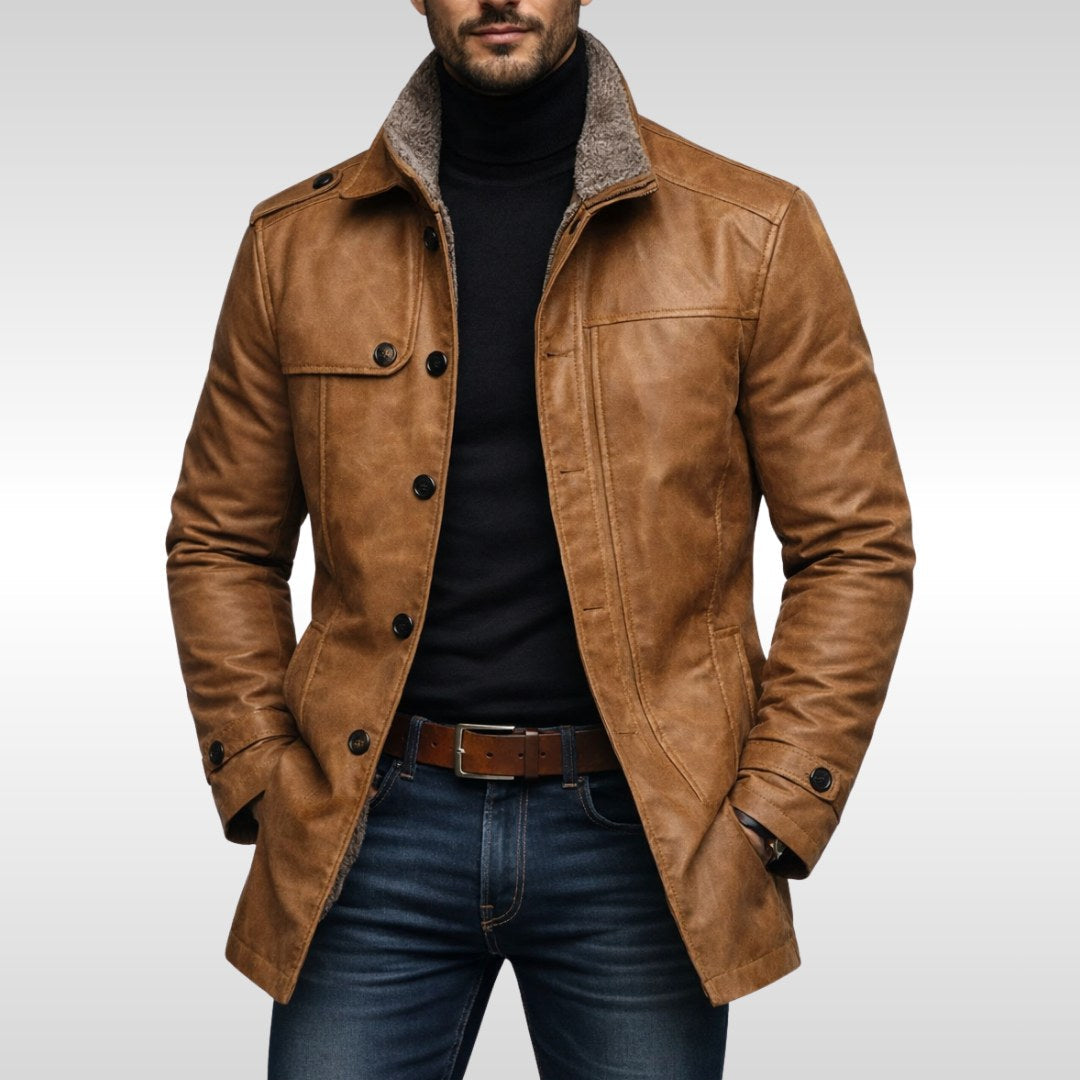 Tyler | Men's Fleece-Lined Coat, Warm Autumn Coat | Animated Apparel