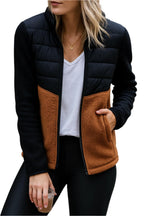 Valerie | Women's Lightweight Puffer Jacket, Fleece-Lined Autumn Coat | Animated Apparel | Black