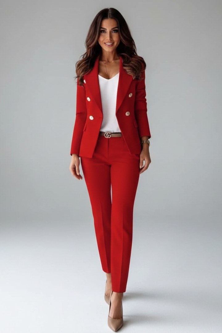 Valerie | Women's Tailored Blazer Suit, High-Waisted Trouser Suit | Animated Apparel
