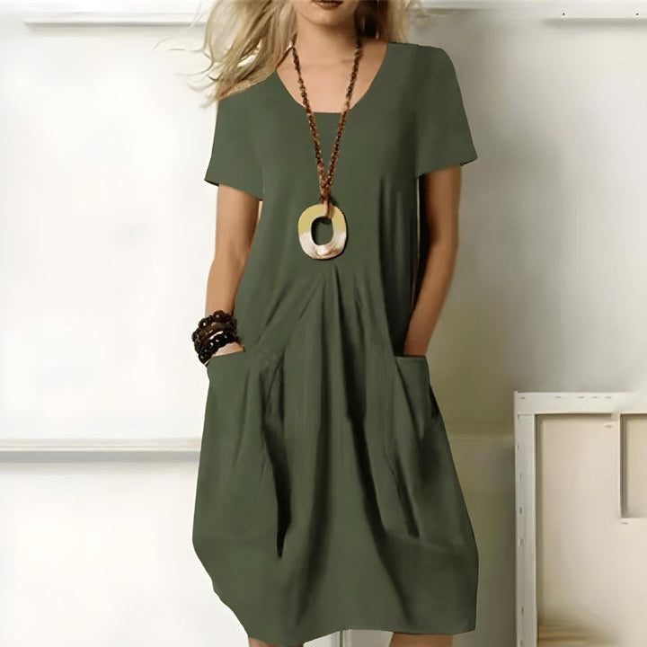 Vanessa | Women's Casual Relaxed Fit Dress with Pockets - image 1