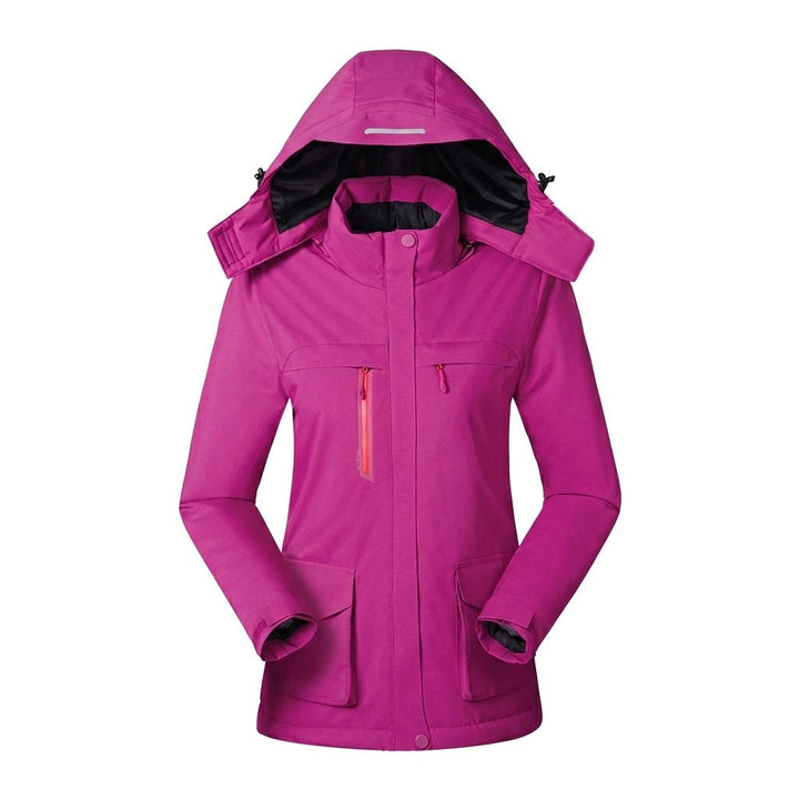 Victoire | Women's Hooded Heated Jacket with USB Power, Adjustable Temperature Jacket | Animated Apparel | Pink