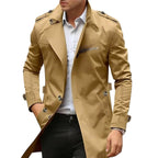 Vincent | Men's Collared Transitional Jacket, Zip and Button Closure Coat | Animated Apparel