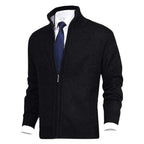 Christian | Men's Knitted Gilet with Full-Length Zip, Stand-Collar Layering Gilet | Animated Apparel