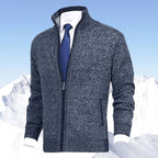 Christian | Men's Knitted Gilet with Full-Length Zip, Stand-Collar Layering Gilet | Animated Apparel