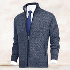 Christian | Men's Knitted Gilet with Full-Length Zip, Stand-Collar Layering Gilet | Animated Apparel