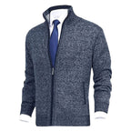 Christian | Men's Knitted Gilet with Full-Length Zip, Stand-Collar Layering Gilet | Animated Apparel