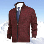 Christian | Men's Knitted Gilet with Full-Length Zip, Stand-Collar Layering Gilet | Animated Apparel