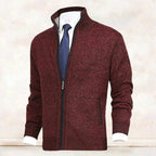 Christian | Men's Knitted Gilet with Full-Length Zip, Stand-Collar Layering Gilet | Animated Apparel