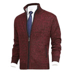 Christian | Men's Knitted Gilet with Full-Length Zip, Stand-Collar Layering Gilet | Animated Apparel