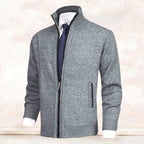 Christian | Men's Knitted Gilet with Full-Length Zip, Stand-Collar Layering Gilet | Animated Apparel | Red