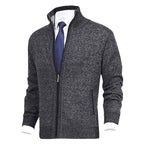Christian | Men's Knitted Gilet with Full-Length Zip, Stand-Collar Layering Gilet | Animated Apparel