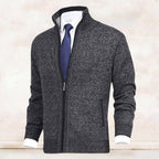Christian | Men's Knitted Gilet with Full-Length Zip, Stand-Collar Layering Gilet | Animated Apparel