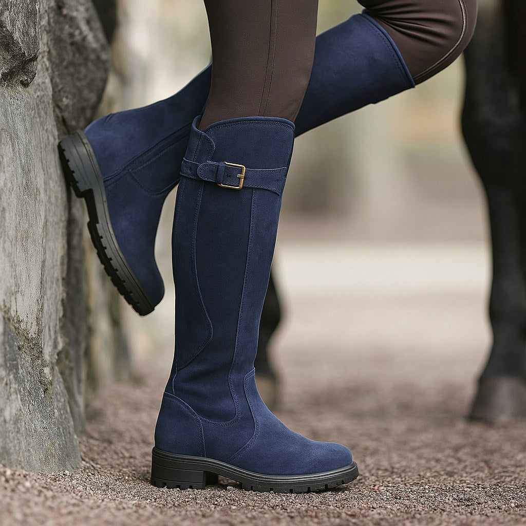 Violet | Women's Waterproof Boots, Practical Everyday Boots | Animated Apparel | Navy Blue
