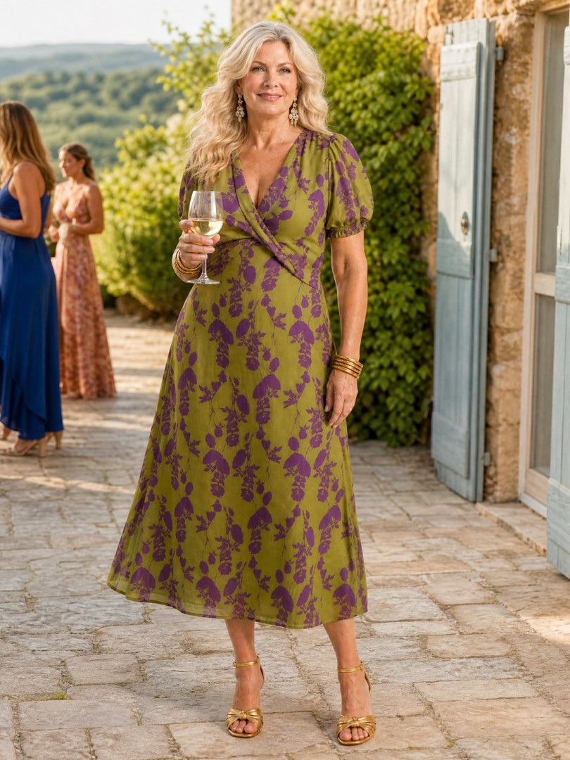 Virel | Women's Floral Wrap Midi Dress - image 7