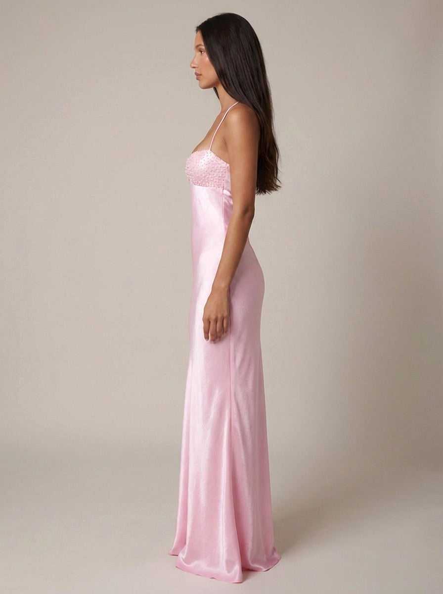 Vivienne | Women's Beaded Halter Maxi Dress - image 3