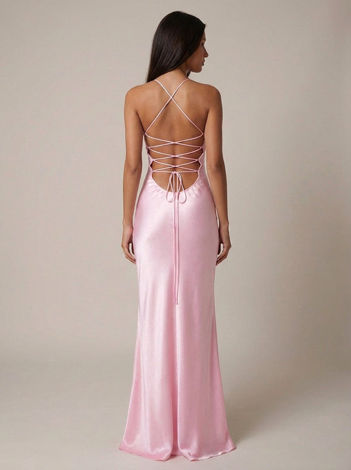 Vivienne | Women's Beaded Halter Maxi Dress - image 4