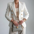Vivienne | Women's Double-Breasted Blazer, Notch Lapel Blazer Suit | Animated Apparel