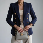 Vivienne | Women's Double-Breasted Blazer, Notch Lapel Blazer Suit | Animated Apparel