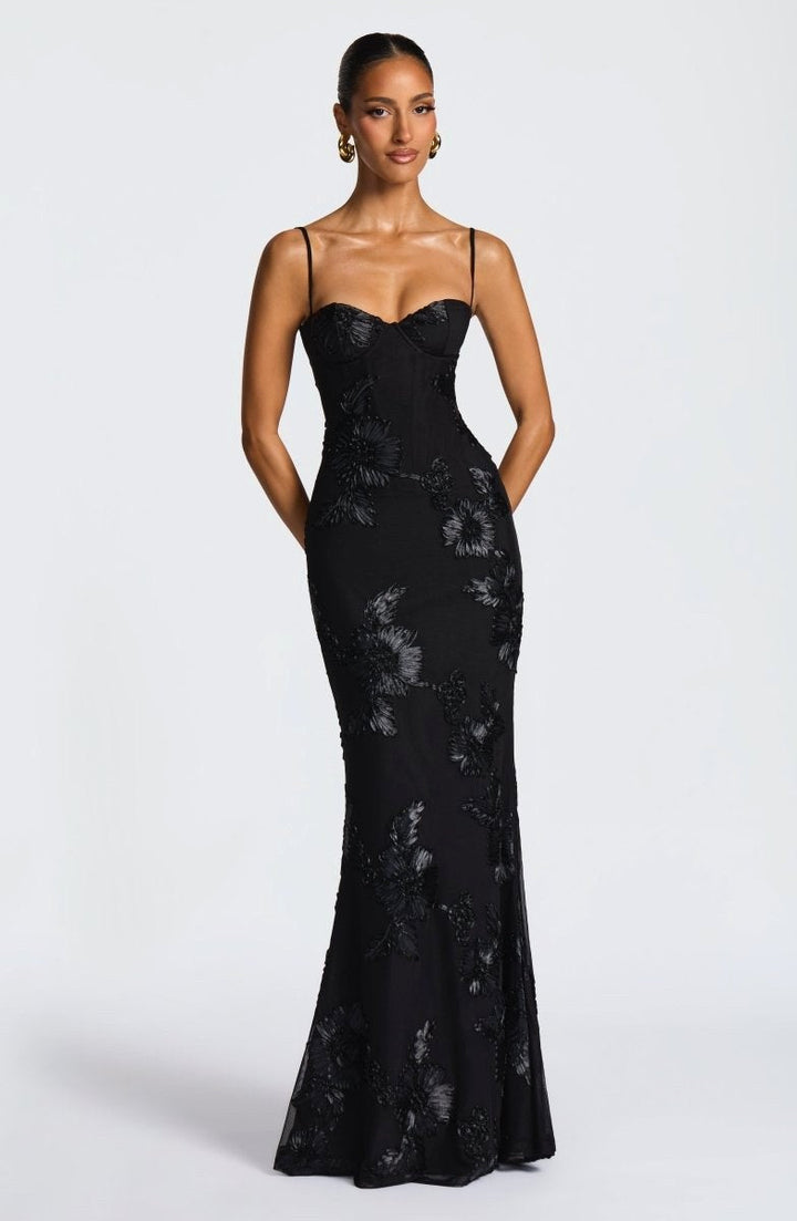 Vivienne | Women's Fitted Lace Maxi Dress - image 1