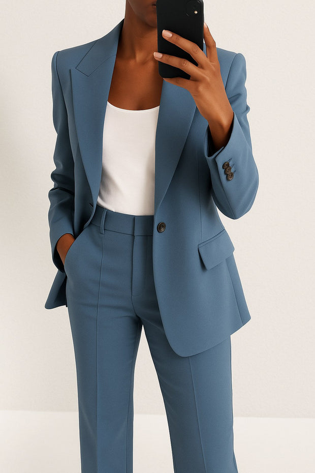Vivienne | Women's Tailored Blazer and Trouser Set | Animated Apparel | Blue