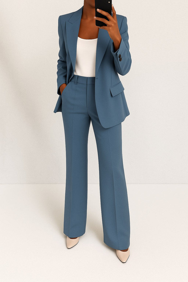 Vivienne | Women's Tailored Blazer and Trouser Set | Animated Apparel | Gray