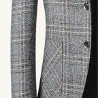 Warren | Men's Checked Lightweight Slim Fit Blazer, Smart Casual Blazer Suit | Animated Apparel