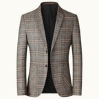Warren | Men's Checked Lightweight Slim Fit Blazer, Smart Casual Blazer Suit | Animated Apparel