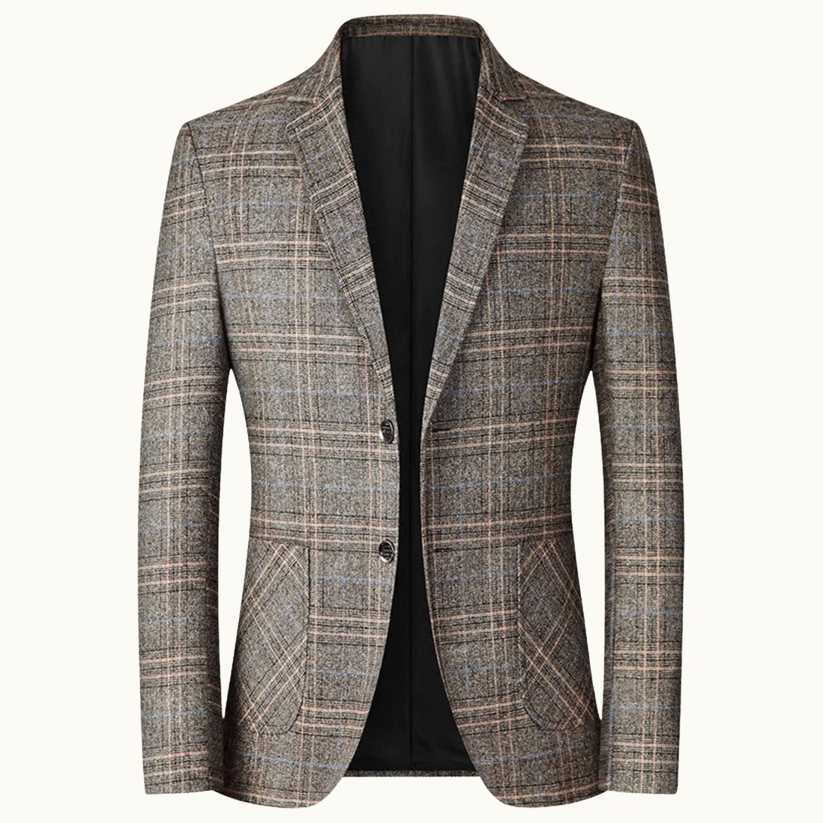 Warren | Men's Checked Lightweight Slim Fit Blazer, Smart Casual Blazer Suit | Animated Apparel