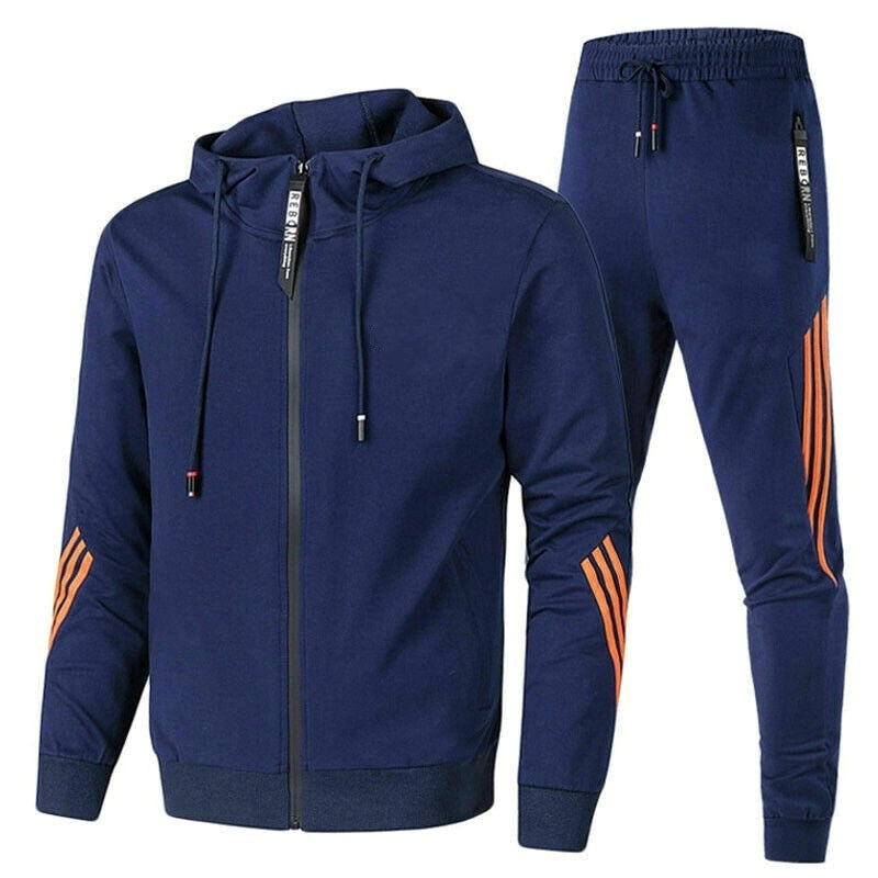 Warren | Men's Relaxed-Fit Tracksuit, Contemporary Two-Piece Set | Animated Apparel