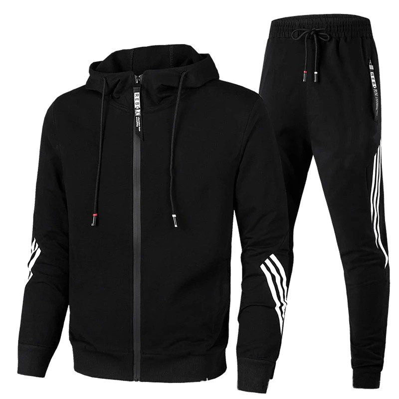 Warren | Men's Relaxed-Fit Tracksuit, Contemporary Two-Piece Set | Animated Apparel