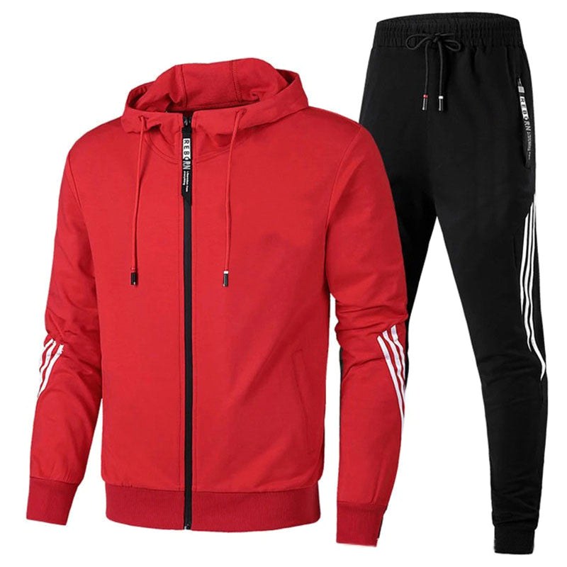 Warren | Men's Relaxed-Fit Tracksuit, Contemporary Two-Piece Set | Animated Apparel