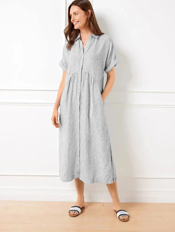 Wendy | Women's Casual Shirt Dress - Red