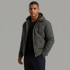 Wesley | Men's Hooded Fleece-Lined Jacket, Warm Winter Coat | Animated Apparel