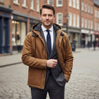Wesley | Men's Hooded Fleece-Lined Jacket, Warm Winter Coat | Animated Apparel