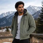 Wesley | Men's Hooded Fleece-Lined Jacket, Warm Winter Coat | Animated Apparel