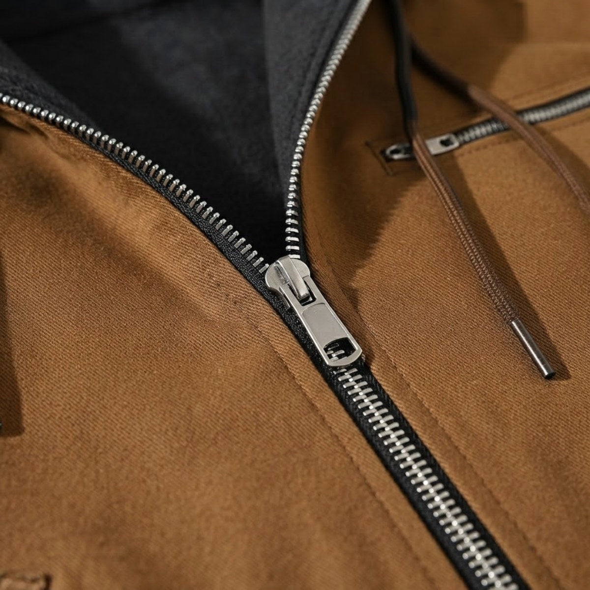 Wesley | Men's Hooded Fleece-Lined Jacket, Warm Winter Coat | Animated Apparel