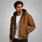 Wesley | Men's Hooded Fleece-Lined Jacket, Warm Winter Coat | Animated Apparel
