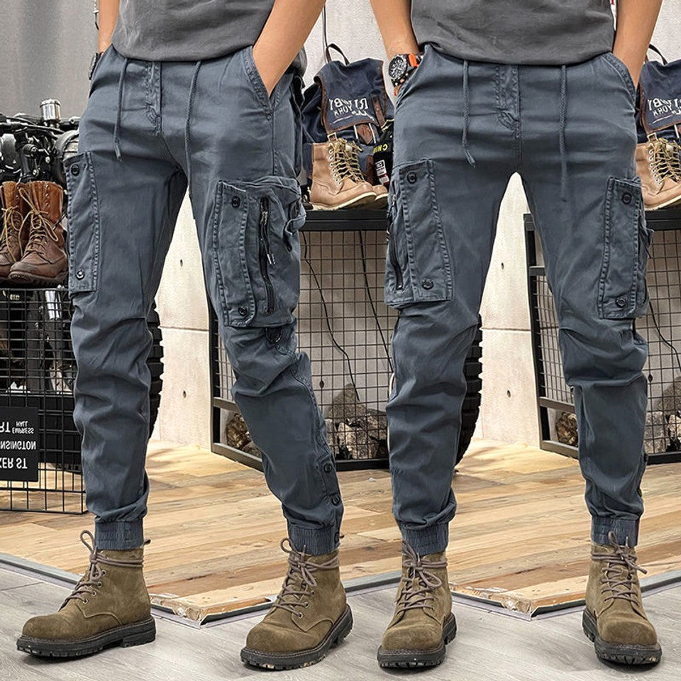 Caleb | Men's Cargo Trousers with Multiple Pockets, Practical Work Trousers | Animated Apparel