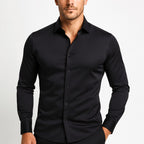 Oliver | Men's Elastic Wrinkle-Resistant Shirt, Long-Sleeve Formal Shirt | Animated Apparel