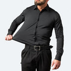 Oliver | Men's Elastic Wrinkle-Resistant Shirt, Long-Sleeve Formal Shirt | Animated Apparel