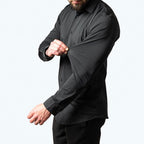 Oliver | Men's Elastic Wrinkle-Resistant Shirt, Long-Sleeve Formal Shirt | Animated Apparel