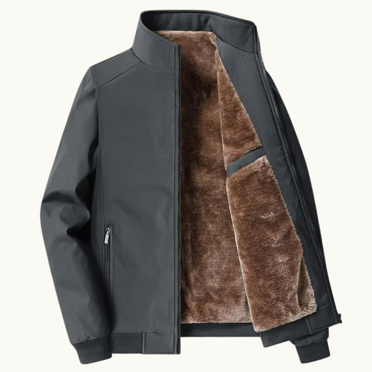 Wyatt | Men's Fleece-Lined Jacket, Relaxed Structured Autumn Jacket | Animated Apparel