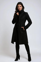 Zofia | Women's High-Neck Trench Coat, Long Tailored Winter Coat | Animated Apparel